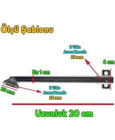 Resim Badem10 Kalkar Kapak Makası Dolap Çekmece Metal 20 cm Sessiz Açma Kapama Amortisör Piston (1 Çift) 