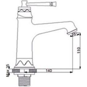 Resim Newarc Pera Lavabo Bataryası Altın 961521 