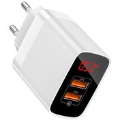 Resim Leezsing Baseus 18w Hızlı Şarj Cihazı - Usb+type-c Çift Portlu, Taşınabilir Ve Pratik, Beyaz 