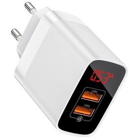 Resim Leezsing Baseus 18w Hızlı Şarj Cihazı - Usb+type-c Çift Portlu, Taşınabilir Ve Pratik, Beyaz 