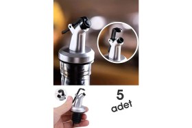 Resim Mediterian 5 Adet Yağdanlık Tıpası, Uçlu, Sızdırmaz, Kapaklı, 7 ml, Gümüş, Çoklu Paket 