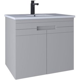 Resim Kobos Meta 71 Cm Lavabo Dolabı Kapaklı Light Grey Kb710056 Diğer 