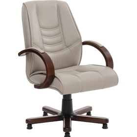 Resim Uzay Ofis Troya Misafir Koltuğu - Krem - Ahşap 