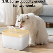 Resim 2.5L Büyük Kapasiteli Kedi Su Fıskiyesi USB Güç Modu ve Düşük Gerilimli Çalışma - Kediler için Mükemmel, Pil Gerektirmez 