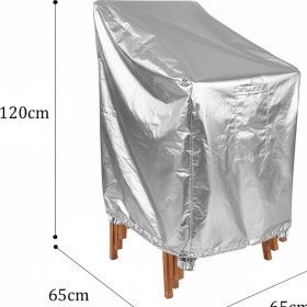 Resim KAŞIKBEY Bahçe Sandalyesi Koruma Örtüsü Sandalye Kılıfı Su Geçirmez Toz Kir Koruyucu Kılıf Örtü Branda 