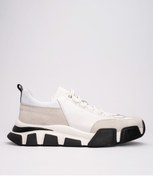 Resim MARCOMEN Erkek File Deri Süet Yüksek Taban Sneaker Beyaz 