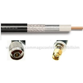 Resim N erkek - SMA erkek 30 METRE LMR400/RWC400 Koaksiyel Kablo 50Ω 