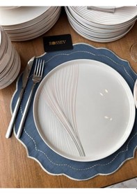 Resim Yemek Takımı Modern Line 24 Parça 6 Kişilik Renkli 