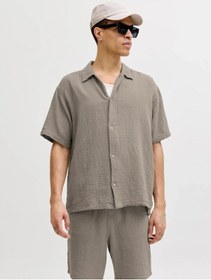 Resim Jack&jones Jornantucket Double Cloth Erkek Gömlek 12291812 Vizon 