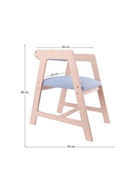 Resim Ahşap Çocuk Oyun, Aktivite, Çalışma Masası Sandalyesi Mavi Mavi 