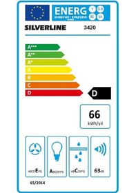 Resim Silverline 3420 Classy 60 CM Yatık Duvar Tipi Gri Cam Davlumbaz 