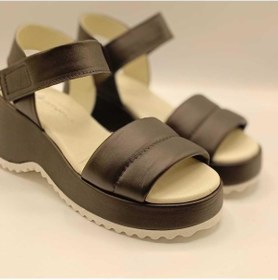 Resim Hera Siyah Deri Dolgu Topuk Sandalet Siyah 