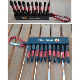 Resim Bits Uç Matkap Ucu Tornavida Ucu Vidalama Ucu Yıldız Profesyonel 10 Lu Ph2 Pz2 Anahtarlıklı 