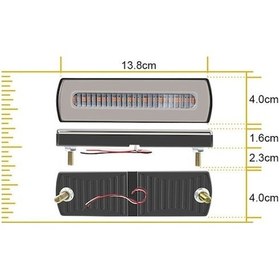 Resim Wondernest Su Sones Sinyali Renkli Pcs Modifiye Mavi Kırmızı Kamyon Işığı İki Dönüş Akan 40led 2 Eu Kırmızı Mavi 