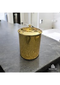 Resim İsaoğlu Yapı Gold Çöp Kovası Vintage Tasarım Gold Premium Banyo Mutfak Kova Gold Altın 