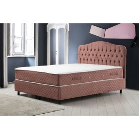 Resim Minar Vassi Baza+Başlık+ Sonata Yatak Gül Kurusu 160X200 