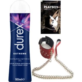 Resim Durex Extreme Analjel 50 ml + Kırmızı Deri Tasma + Hediye 