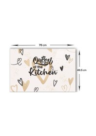 Resim Cam Ocak Arkası Koruyucu |Queen Of The Kitchen Love|49,5cm x 76cm 