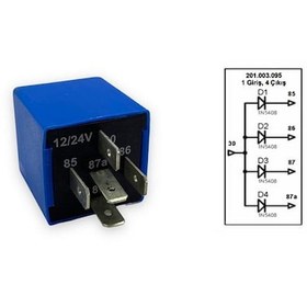 Resim ELO 12V-24V DİOT ÜNİTESİ 1 GİRİŞ 4 ÇIKIŞ (ELEKTRONİK DEVRE KORUMA RÖLESİ) 