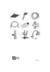 Resim Duş Seti Tepe Duş Robot Duş Kare Krom Paslanmaz Tepe Duş Çok Renkli 