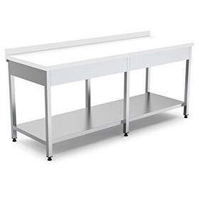 Resim Empero EMP.PTT.60200 Alt Raflı Polietilen Çalışma Tezgahı 200x60x85 CM 