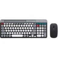 Resim Coverzone Bluetooth Klavye Mouse Kablosuz Klavye ve Rgb Mouse Set 2.4g Bluetooth Lithium Batarya Taşınabilir Hafif ve Ince Tasarım Ingilizce Q Klavye ZYG-806 