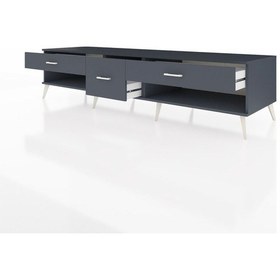 Resim Kronos Tv Ünitesi 3 Çekmeceli 220x59x51 Antrasit-antrasit Antrasıt/antrasıt - Antrasıt 