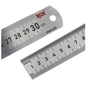 Resim Rox 0199 Çift Taraflı Çelik Cetvel 300 Mm 