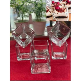 Resim altabi Cam Kase Magnolya Kasesi Kare Kase Takımı 6 Lı 