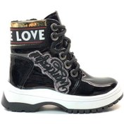 Resim Tuğba Ortopedi 4052 Ortopedik Kız Çocuk Siyah Rugan Bot 