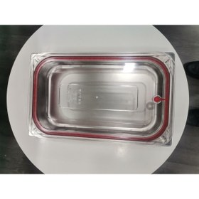Resim GastroPlast 6 Adet 1/1 Paslanmaz Çelik Küvet Kapağı, Küvet Içini Gösteren Kırılmaya Dayanıklı Polikarbon 