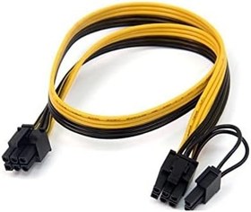 Resim YKA 6 Pin Dişi-8 Pin Dişi Ekran Kartı Power Kablosu 40 cm 