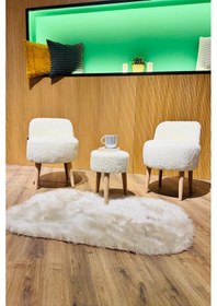 Resim Puffy Çay Seti Berjer Ve Puf Takımı Salon, Ofis, Balkon - 2'li Takım 