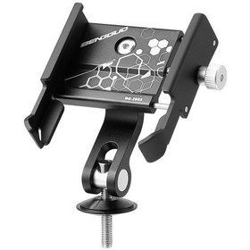 Resim Lemestar Alüminyum Bisiklet Telefon Tutucu, 360 Döndürme Ve 180 Ayar Özelliği, Dağ Bisikleti İçin El Tutucusu, Sürüş Malzemesi Siyah 