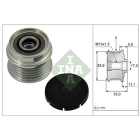 Resim Alternatör Kasnagı Passat-a4-a6 Afn-alz-alt-avf-awt 1,6-1,8 T-1,9 Tdı 97-04 Ina 535 0005 10 