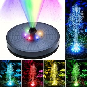 Resim Güneş Fountain Su Pompası Işıkları, Kuş Banyosu için Güneş Enerjili Fountain, Hareketsiz Taşınabilir Yüzen Güneş Enerjili Su Pompası Batarya Depolama, Tek başına Taşınabilir Yüzen Güneş Enerjili İçme Suyu Pompası Bahçe, Havuz, Dış Mekan için 