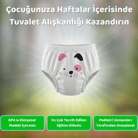 Resim Kidslar® Tuvalet Alıştırma Külodu - M - 14-17 kg / Kız Seti - (Pembe - Mor - Beyaz) 