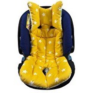 Resim Pamuk Atölyesi Mutlu Orman ve Sarı Yıldızlı Bebek Arabası Minder ve Yedek Kılıf Paketi 