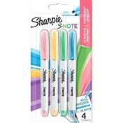 Resim Sharpie Fosforlu Kalem Snote Çok işlevli Kesik Uç 4 Lü Blister 