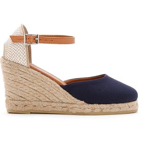 Resim Derimod Kadın Lacivert Bilekten Bantlı Dolgu Topuklu Espadril 24SFD20556F 