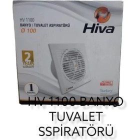 Resim Belirtilmemiş Hiva 100 cm Banyo Tuvalet Aspiratörü Manuel Kontrol Özelliği ile 1 Adet Beyaz Renk 