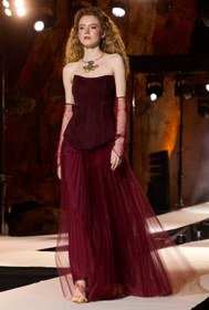Resim Cassia Suede Corset Top - 44 