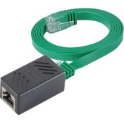 Resim IRENIS CAT6 Uzatma Seti, Yassı Ethernet Kablo ve Ekleyici, Yeşil, 3 metre 
