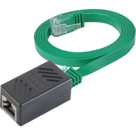 Resim IRENIS CAT6 Uzatma Seti, Yassı Ethernet Kablo ve Ekleyici, Yeşil, 3 metre 