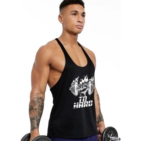Resim Ghedto To Hard Gym Fitness Tank Top Sporcu Atleti Siyah 