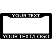 Resim Meridiangoods Siyah Customized License Plate Frame Paslanmaz Çelik Amerikan Modelleri İçin 12x6 Inch Su Geçirmez Çerçeve 