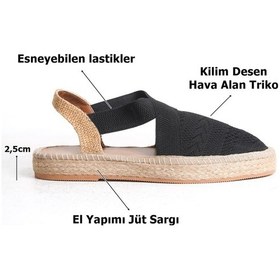 Resim Rosa Siyah Triko Espadril Ayakkabı Ayakkabı Siyah 