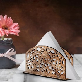 Resim Kişiye Özel Ahşap Peçetelik - Model 4-6 