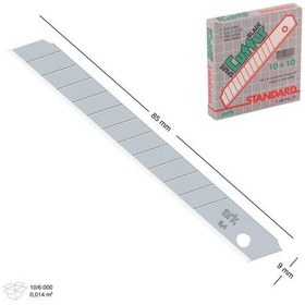 Resim Maket Bıçağı Yedek Bıçağı 80X9 MM İnce Yedek 10 Adet 