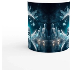 Resim Yengeç Burcu Baskılı Kahve Kupası - Büyülü Kristal Mağarası Temalı Vs3 